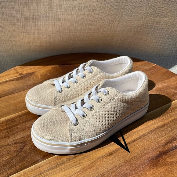Janie and Jack Knit Sneaker Tan Size 12